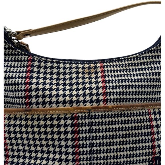 RALPH LAUREN Small Plaid Houndstooth Shoulder Bag Purse - Picture 13 of 13